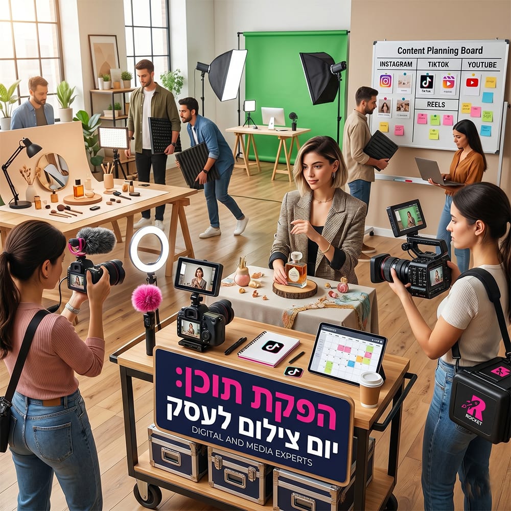 ימי צילום לעסק, יום צילום לעסק בצפון, ימי צילום לעסק בעפולה, הפקת תוכן בעפולה לעסק, הפקת תוכן בצפון - רוקט דיגיטל